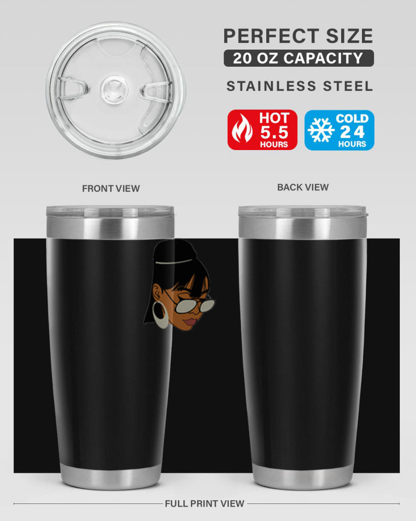 black afro 40#- women-girls- Tumbler
