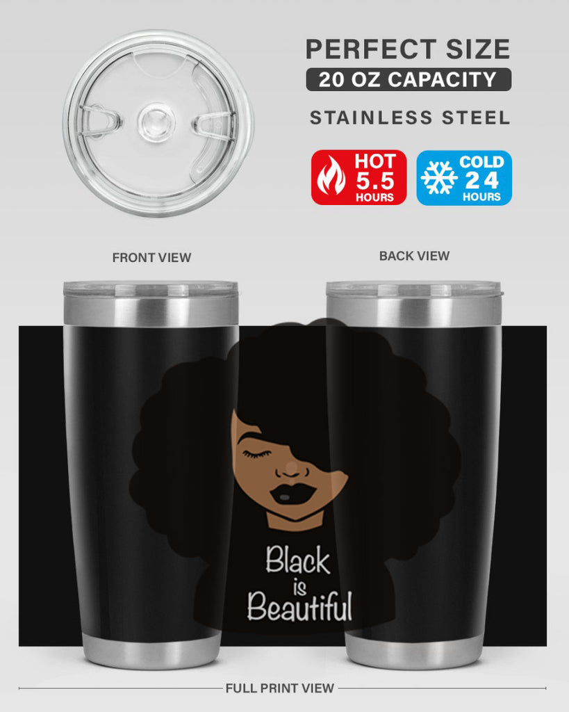 black is beautiful 12#- women-girls- Tumbler