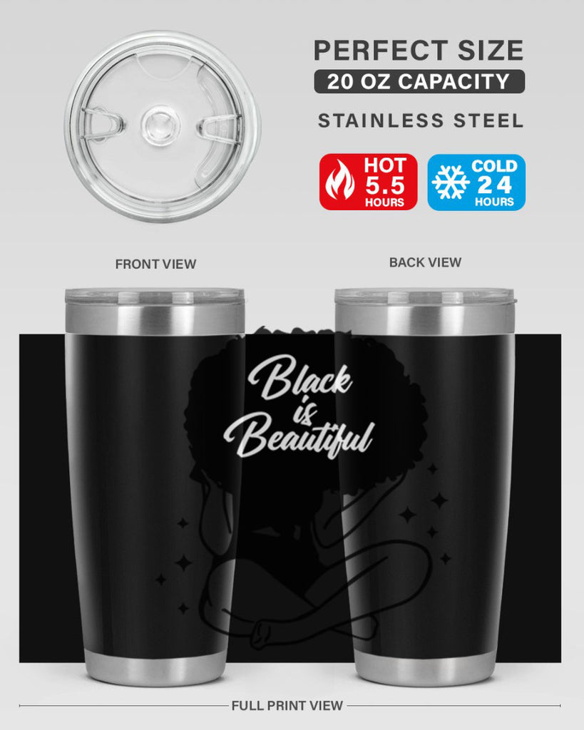 black is beautiful 15#- women-girls- Tumbler