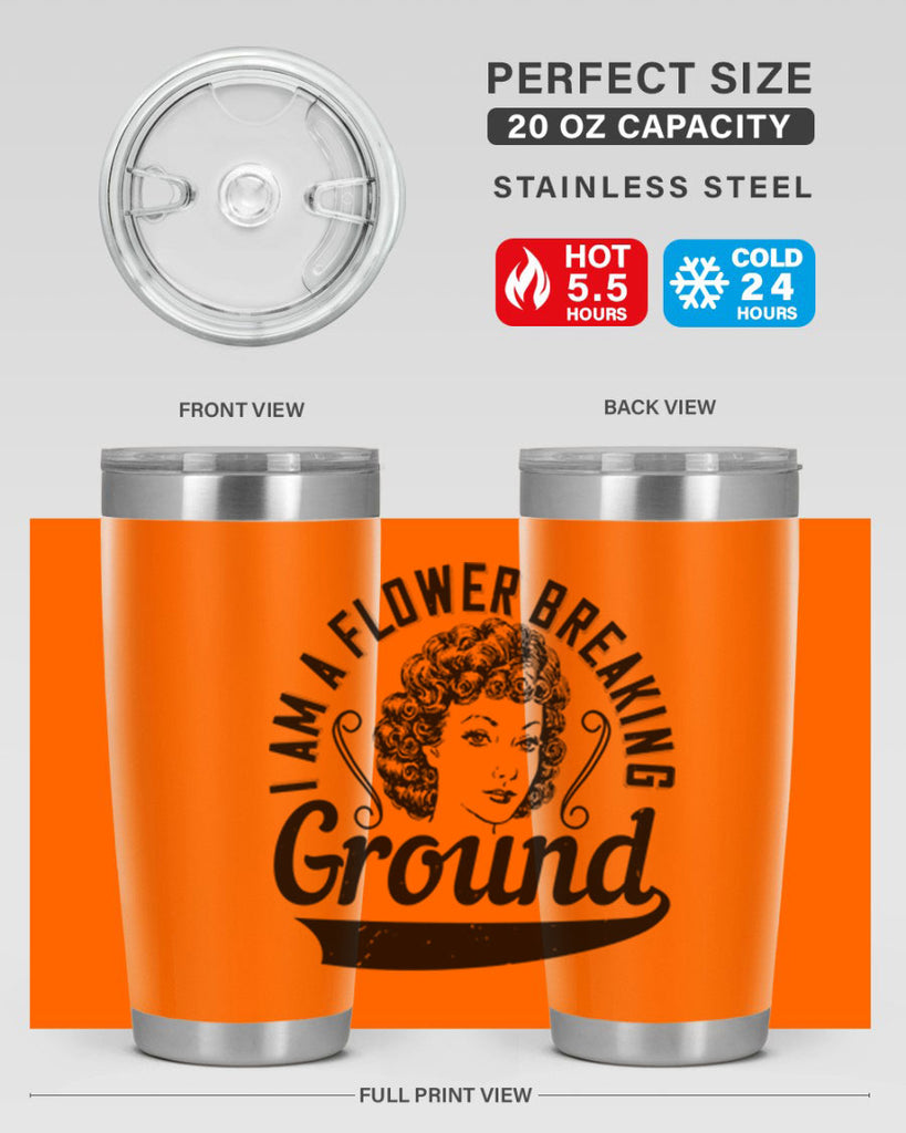 I am a flower breaking ground Style 32#- afro- Tumbler