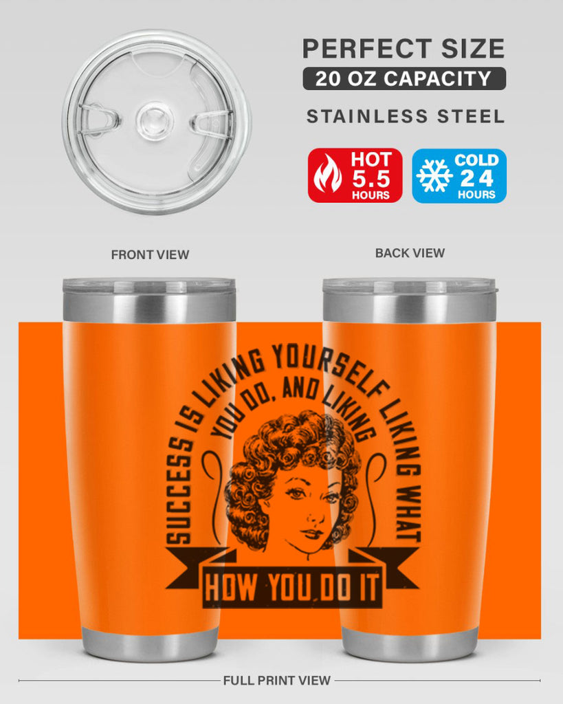 Success is liking yourself liking what you do and liking how you do it Style 16#- afro- Tumbler