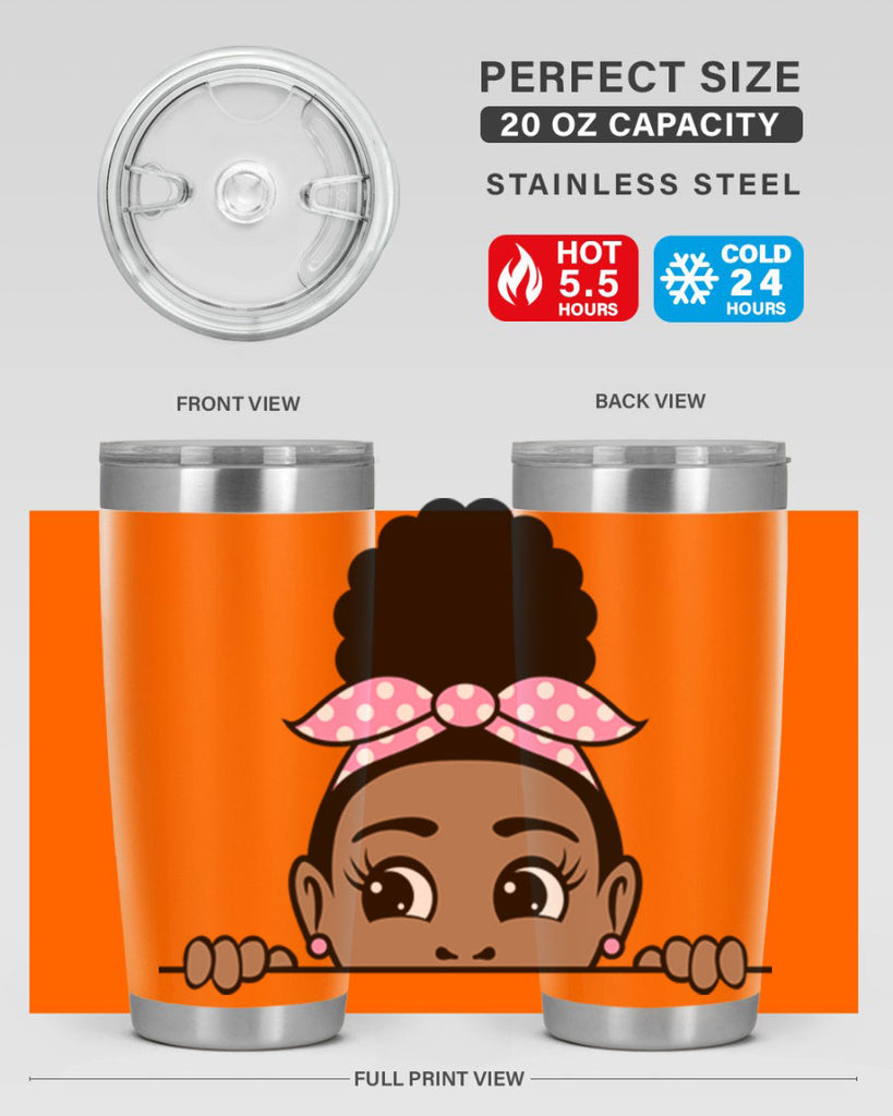 afro puff bandana girl peekaboo 86#- women-girls- Tumbler