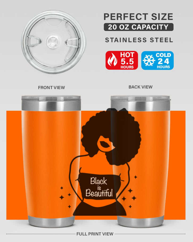 black is beautiful 11#- women-girls- Tumbler