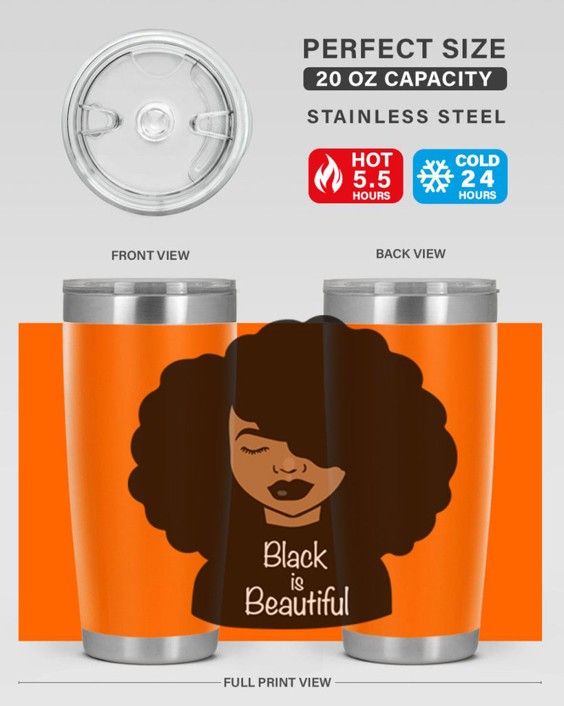 black is beautiful 12#- women-girls- Tumbler