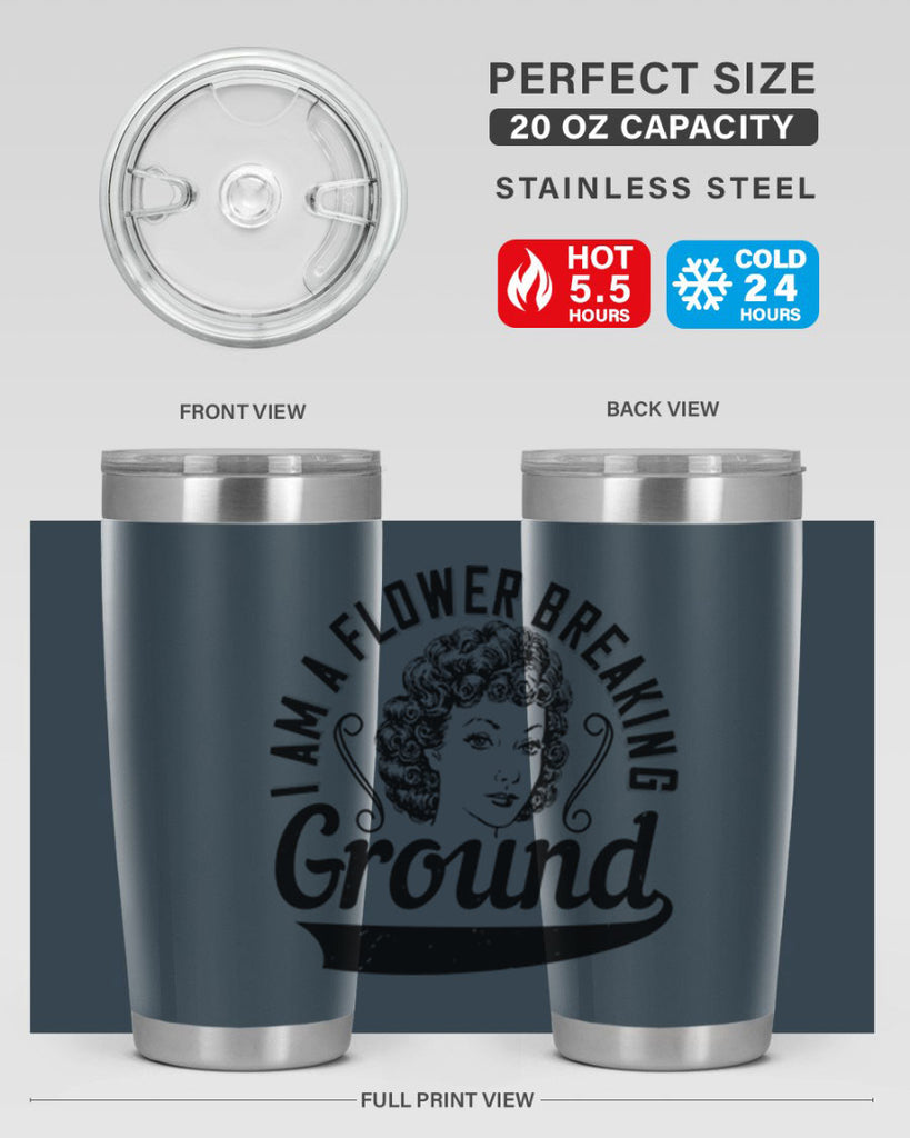 I am a flower breaking ground Style 32#- afro- Tumbler