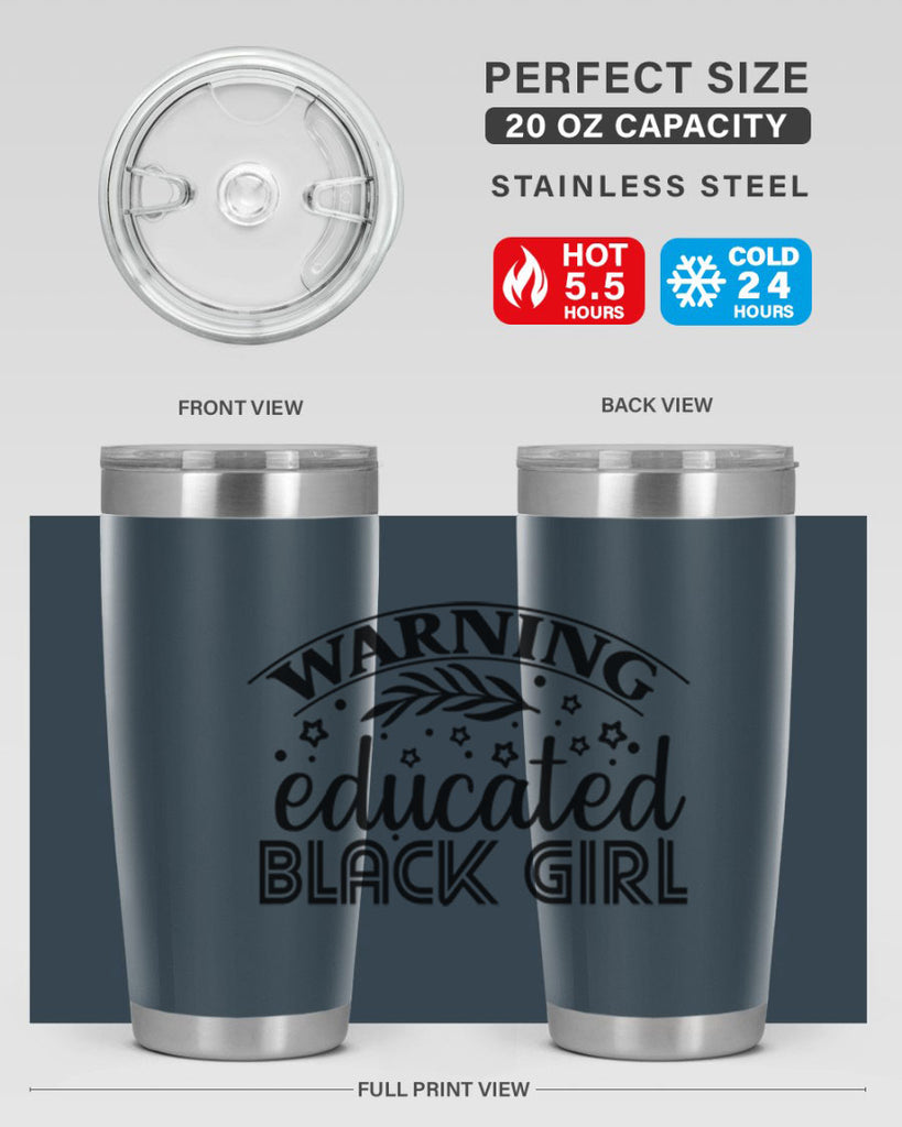 Warning educated black girl Style 1#- women-girls- Tumbler