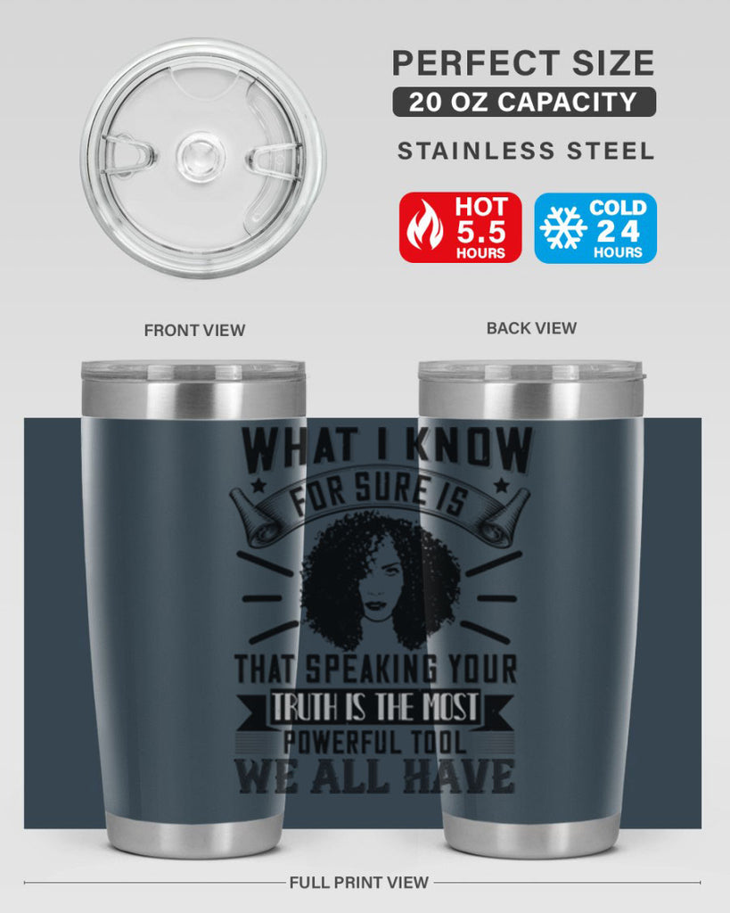 What I know for sure is that speaking your truth is the most powerful tool we all have Style 13#- afro- Tumbler
