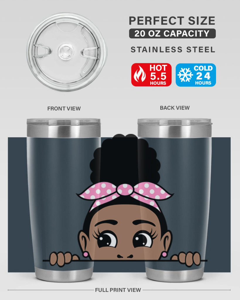 afro puff bandana girl peekaboo 86#- women-girls- Tumbler