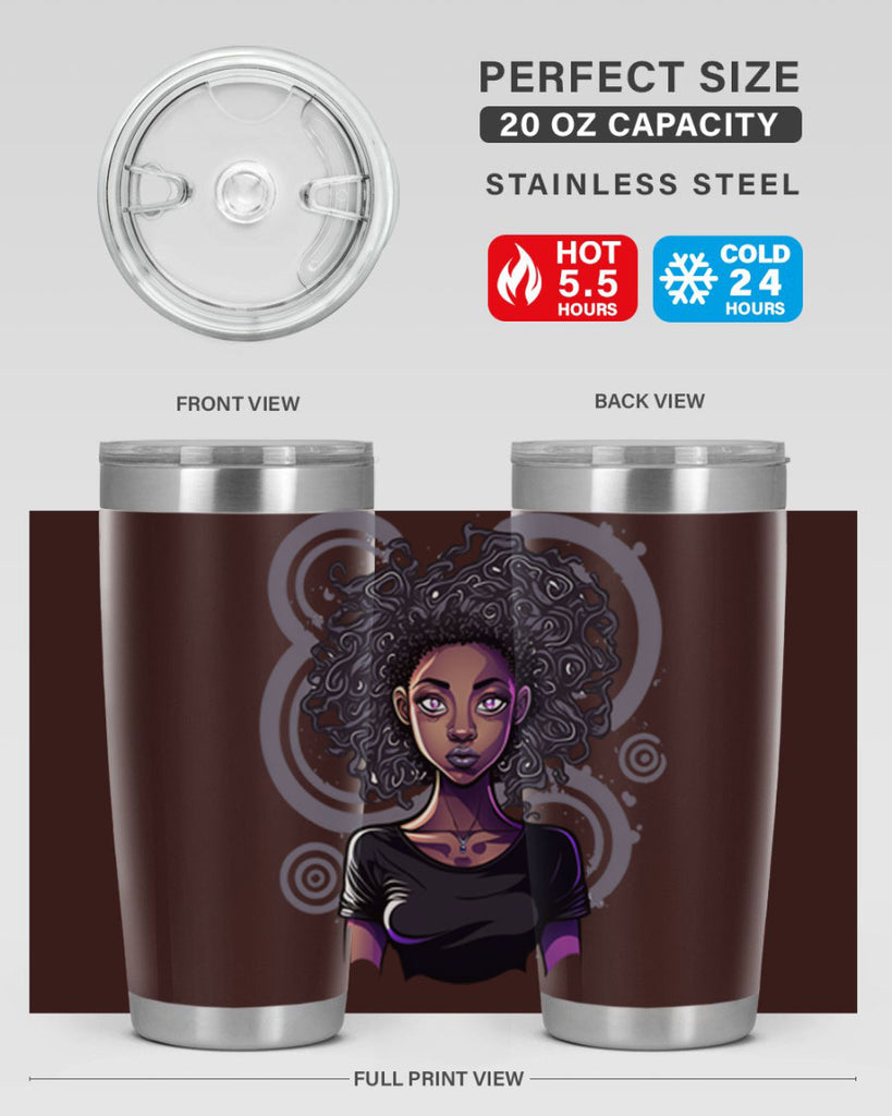 Sparkling Black Girl Design 14#- women-girls- Tumbler
