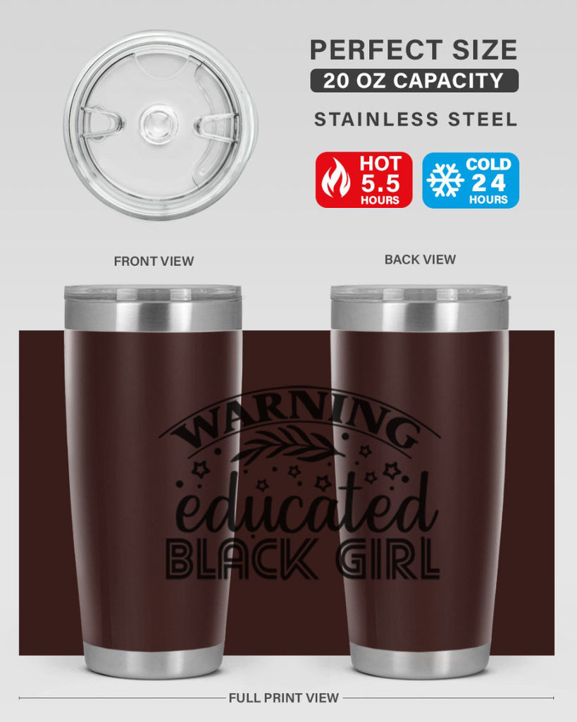 Warning educated black girl Style 1#- women-girls- Tumbler