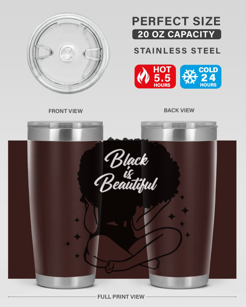 black is beautiful 15#- women-girls- Tumbler