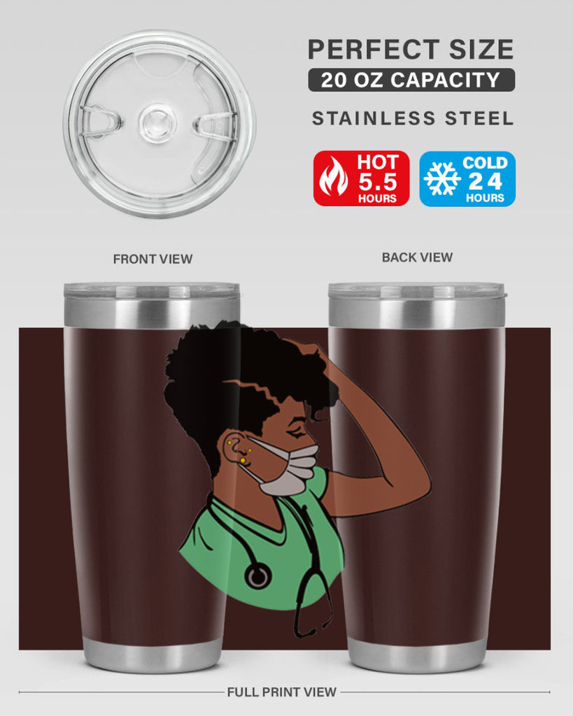 black nurse 2#- women-girls- Tumbler