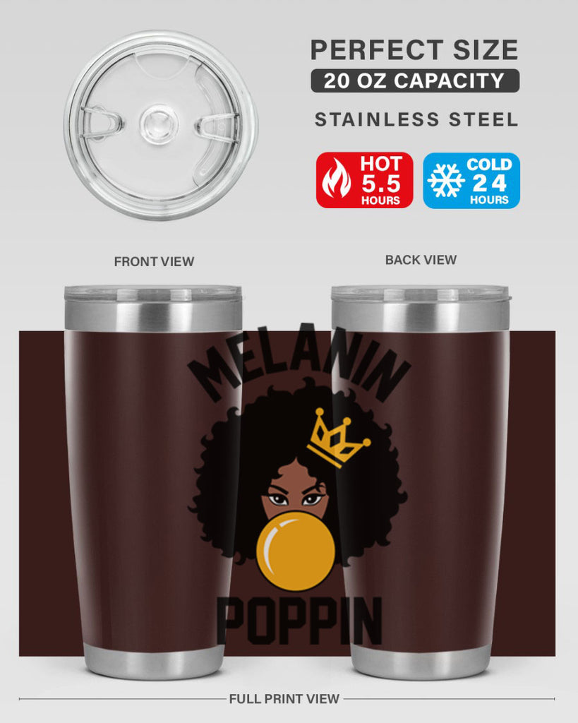 melanin poppin afro girl 25#- women-girls- Tumbler