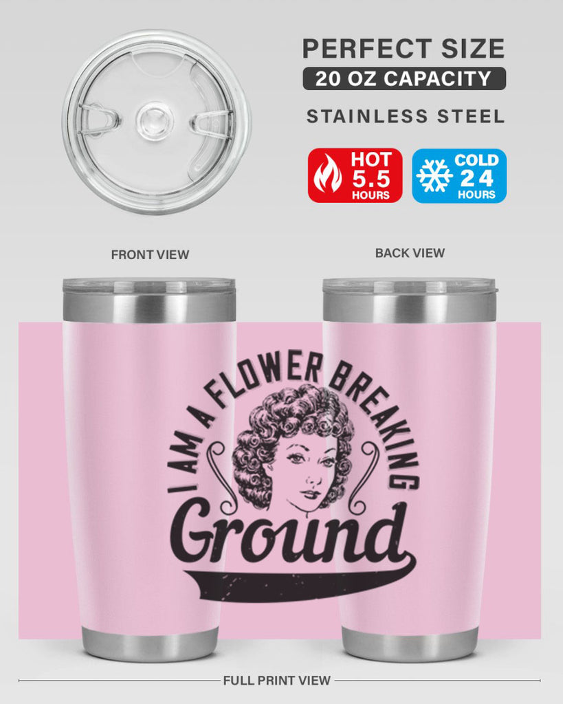 I am a flower breaking ground Style 32#- afro- Tumbler