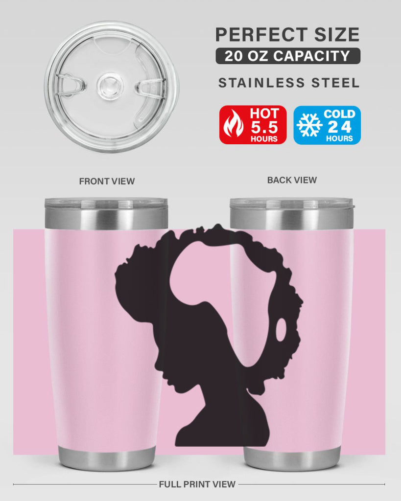 afro woman with africa map 65#- women-girls- Tumbler