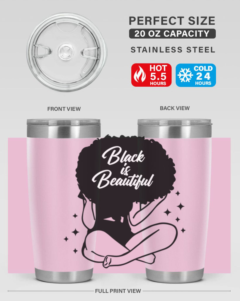 black is beautiful 15#- women-girls- Tumbler