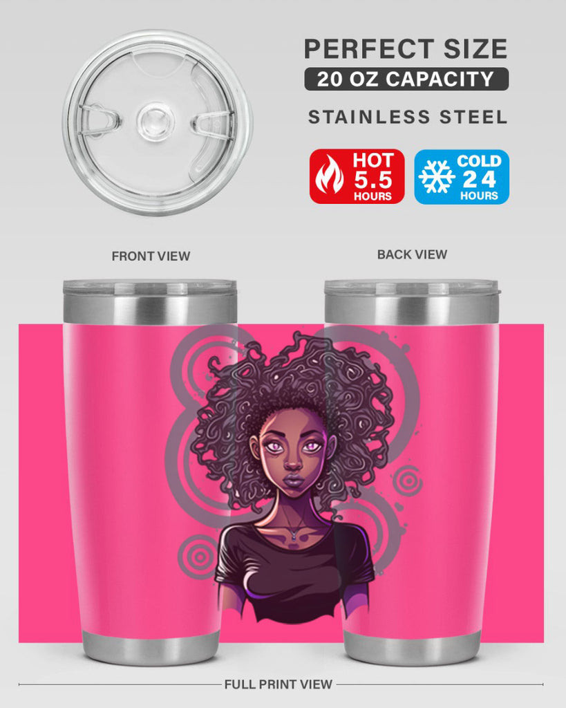 Sparkling Black Girl Design 14#- women-girls- Tumbler
