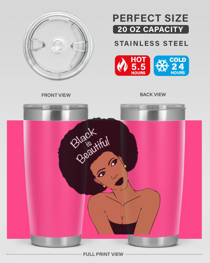 black is beautiful 13#- women-girls- Tumbler