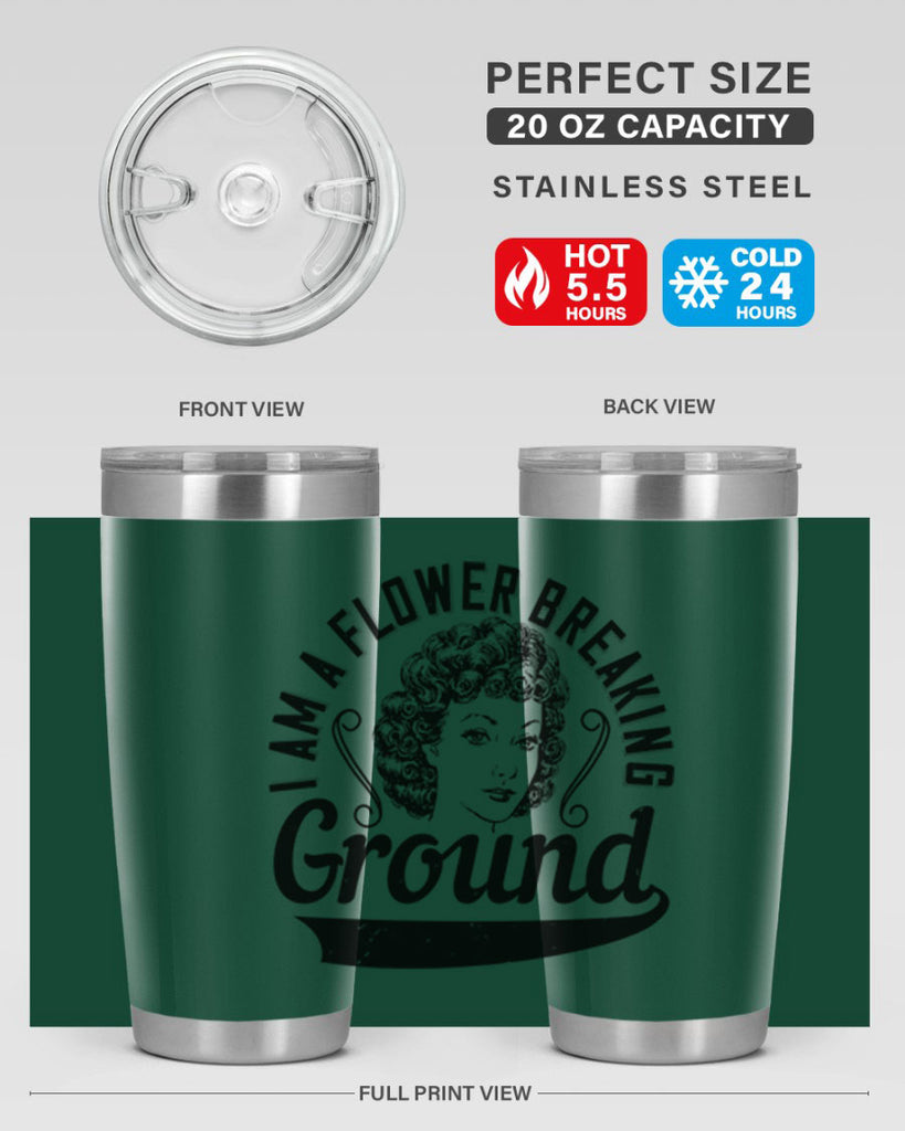 I am a flower breaking ground Style 32#- afro- Tumbler