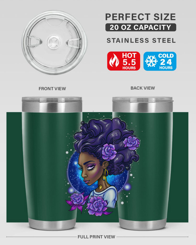 Sparkling Black Girl Design 7#- women-girls- Tumbler