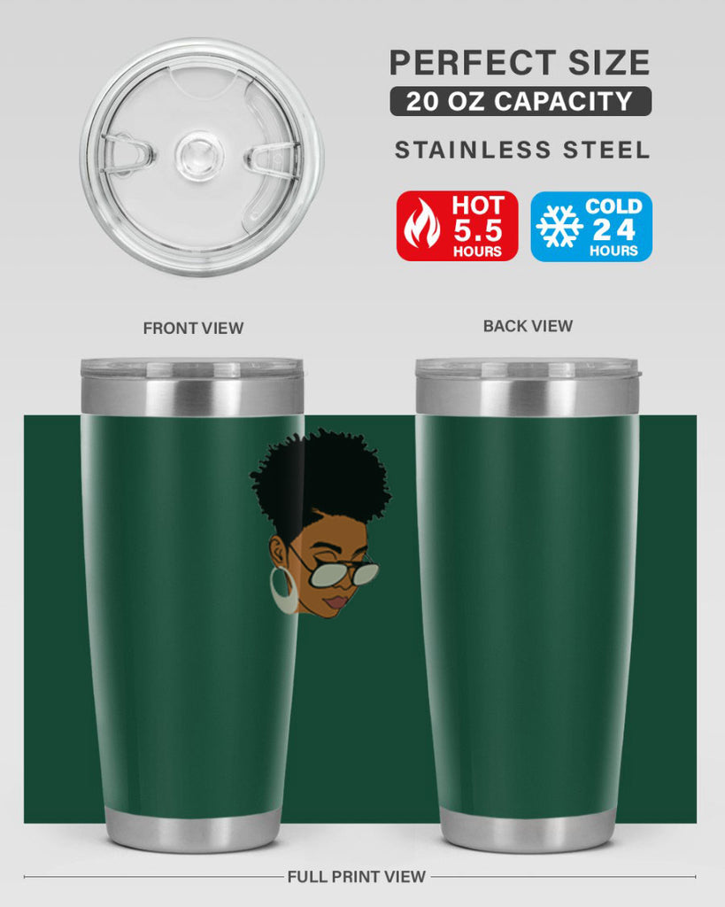 black afro 44#- women-girls- Tumbler