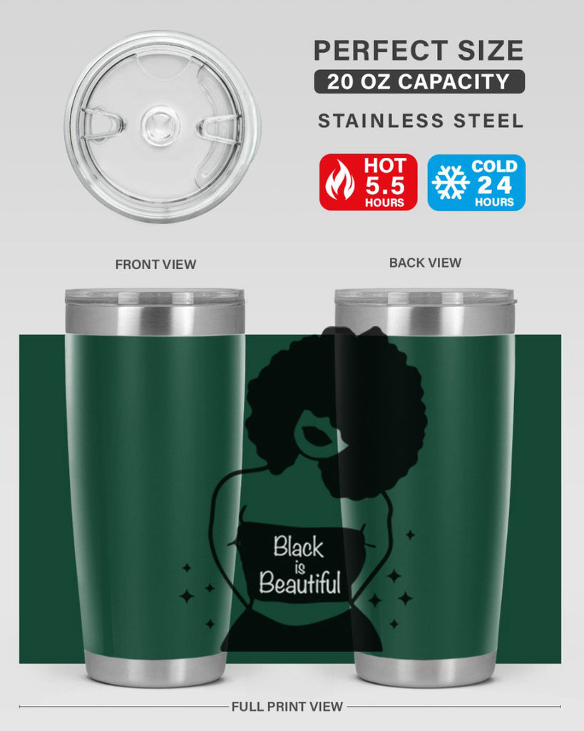 black is beautiful 11#- women-girls- Tumbler