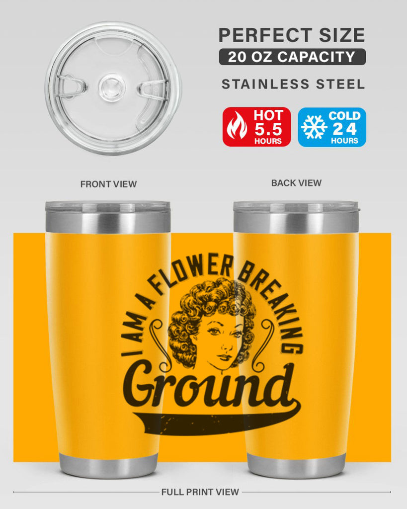 I am a flower breaking ground Style 32#- afro- Tumbler