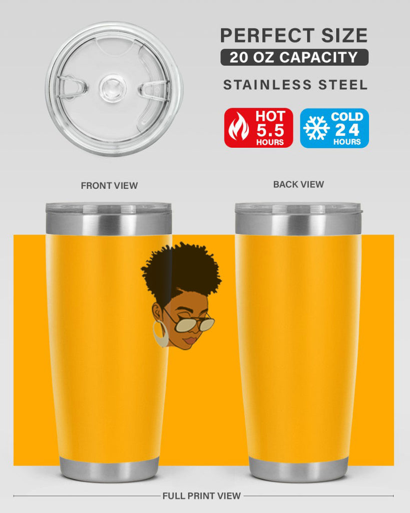 black afro 44#- women-girls- Tumbler