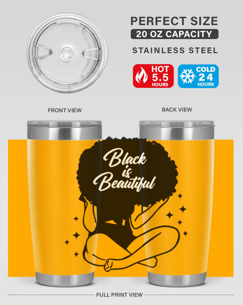 black is beautiful 15#- women-girls- Tumbler