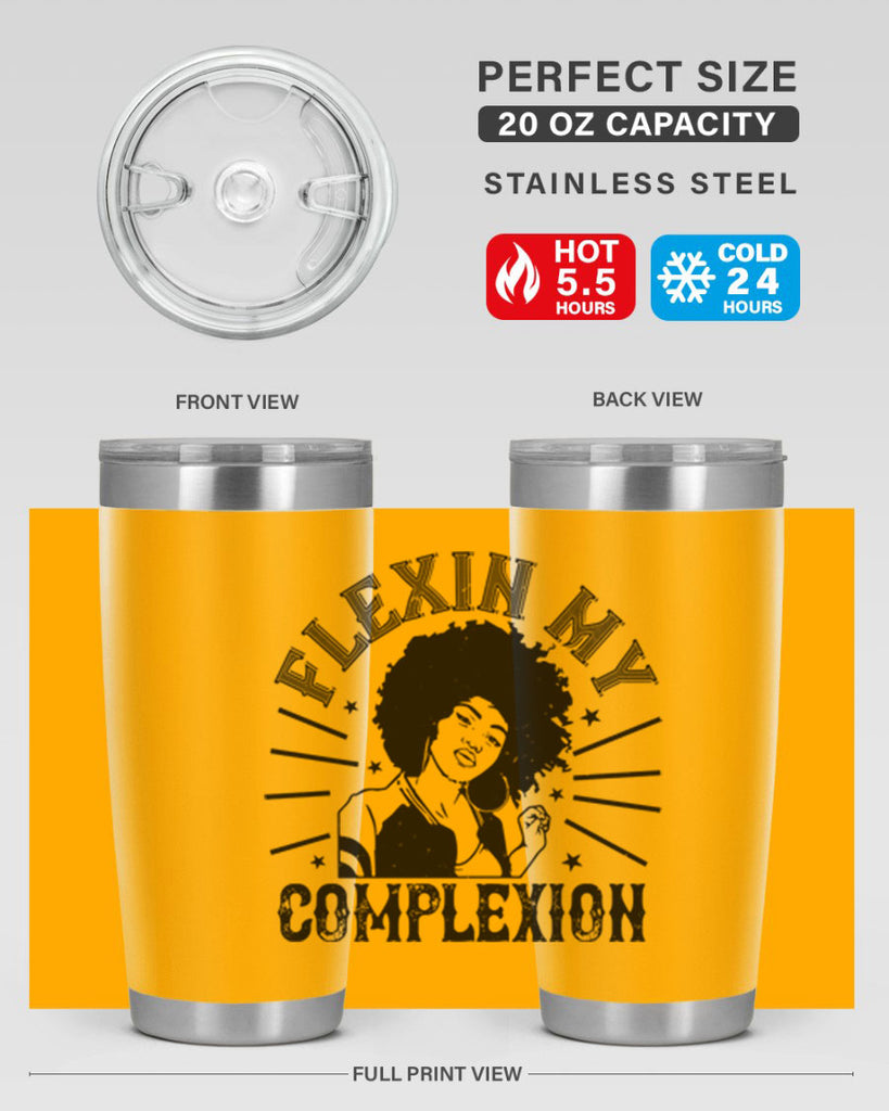 flexin my complexion Style 34#- afro- Tumbler
