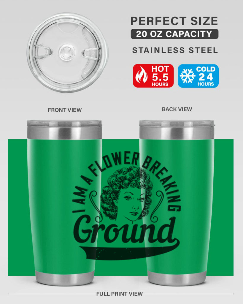 I am a flower breaking ground Style 32#- afro- Tumbler