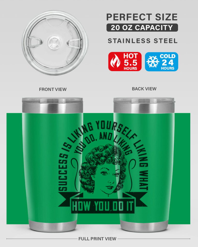 Success is liking yourself liking what you do and liking how you do it Style 16#- afro- Tumbler