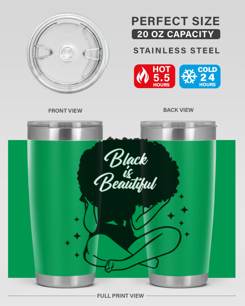 black is beautiful 15#- women-girls- Tumbler