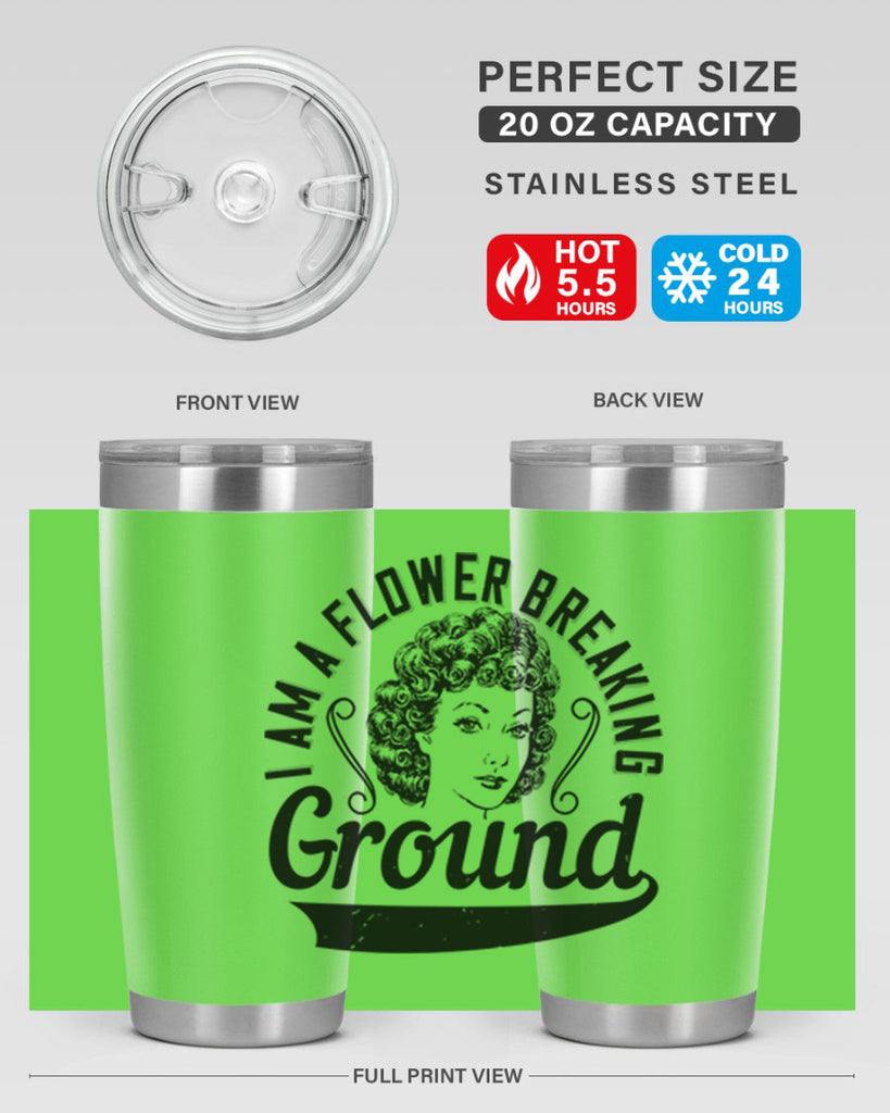 I am a flower breaking ground Style 32#- afro- Tumbler