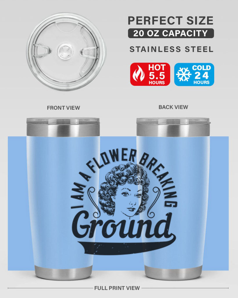 I am a flower breaking ground Style 32#- afro- Tumbler