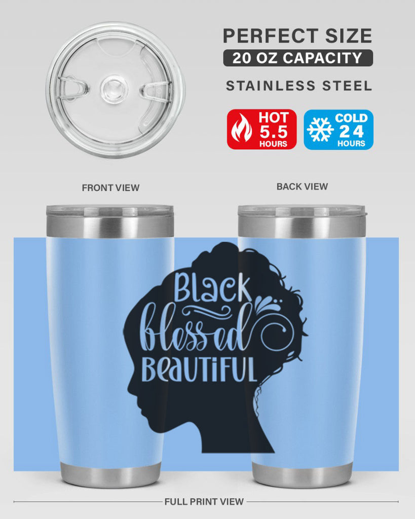 black blessed beautiful Style 62#- women-girls- Tumbler