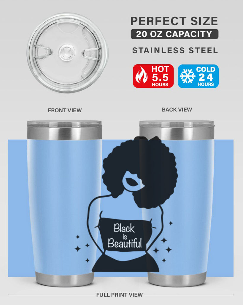 black is beautiful 11#- women-girls- Tumbler