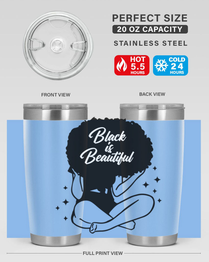 black is beautiful 15#- women-girls- Tumbler