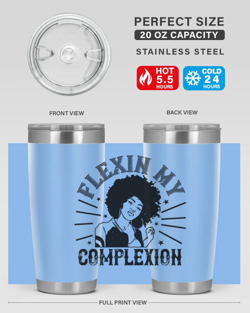 flexin my complexion Style 34#- afro- Tumbler