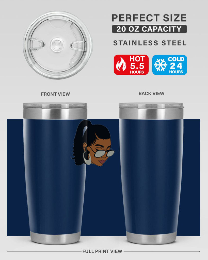 black afro 42#- women-girls- Tumbler