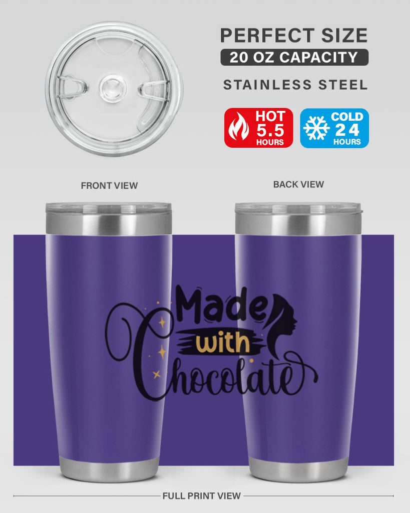 Made with chocolate Style 24#- women-girls- Tumbler