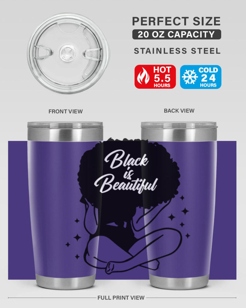 black is beautiful 15#- women-girls- Tumbler