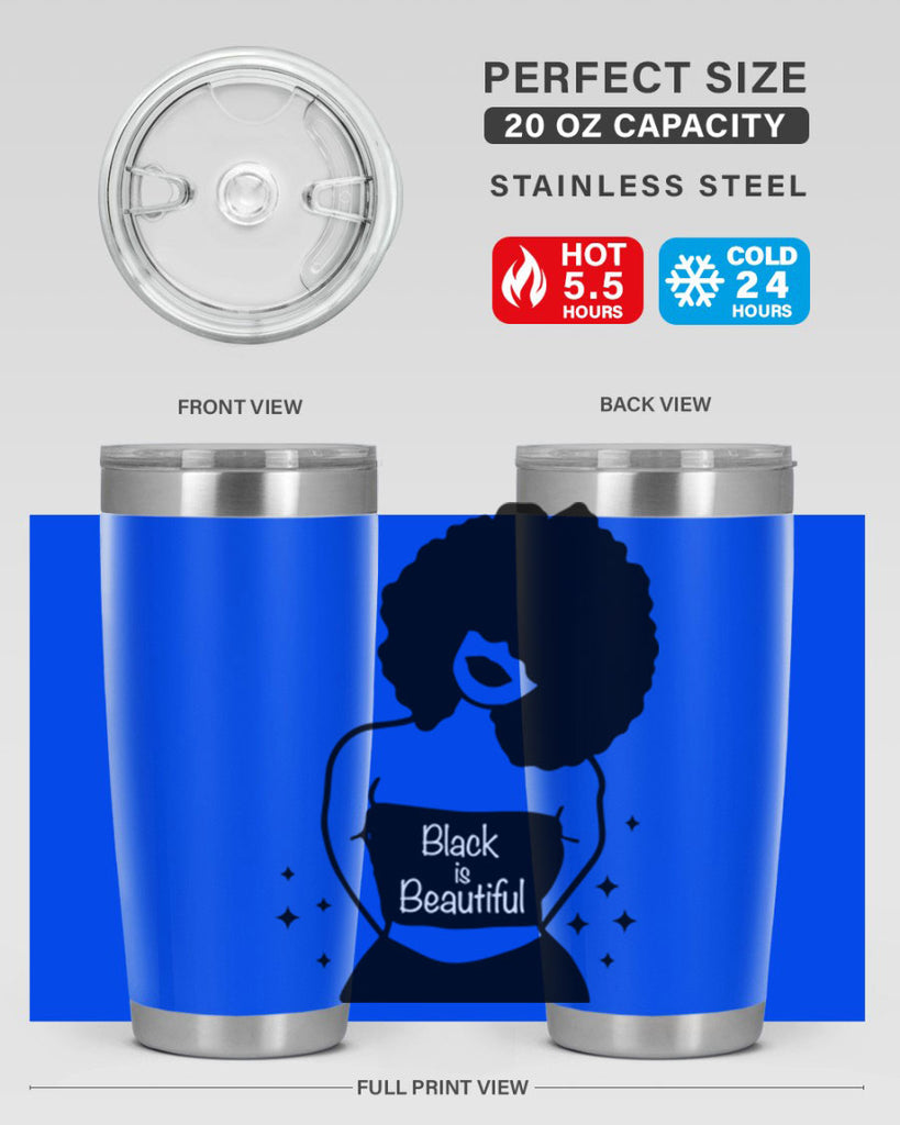 black is beautiful 11#- women-girls- Tumbler