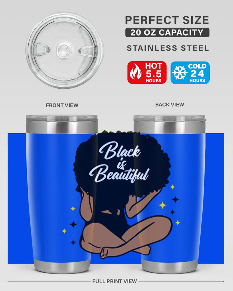 black is beautiful 14#- women-girls- Tumbler