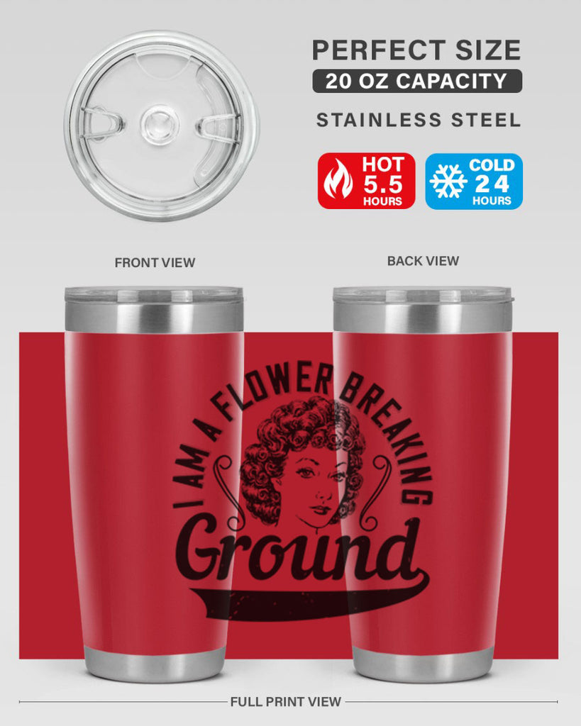 I am a flower breaking ground Style 32#- afro- Tumbler