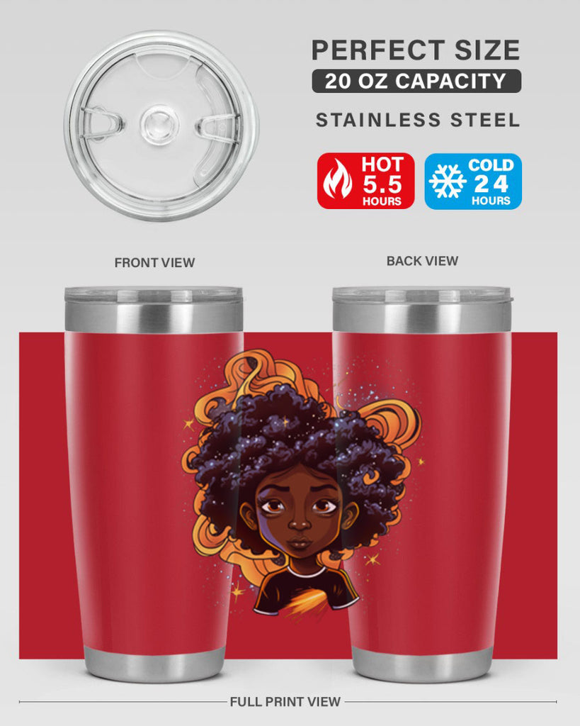 Sparkling Black Girl Design 12#- women-girls- Tumbler