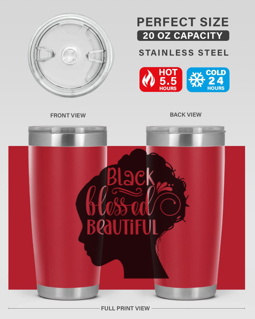 black blessed beautiful Style 62#- women-girls- Tumbler