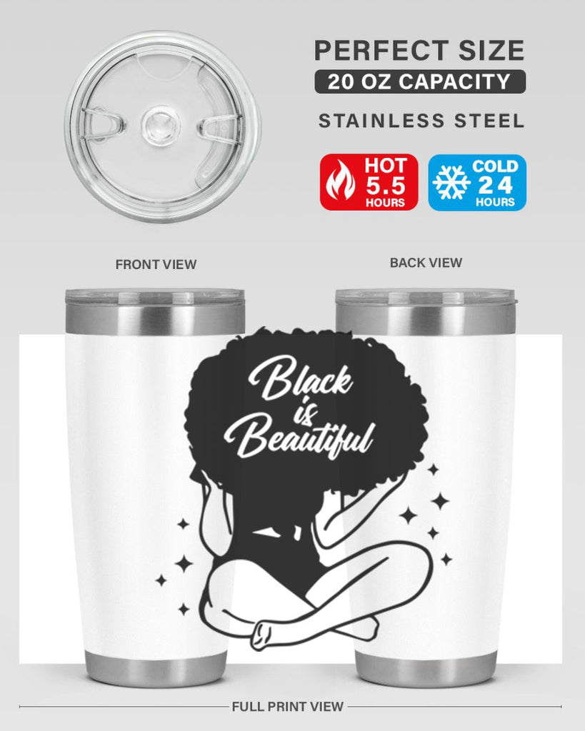 black is beautiful 15#- women-girls- Tumbler