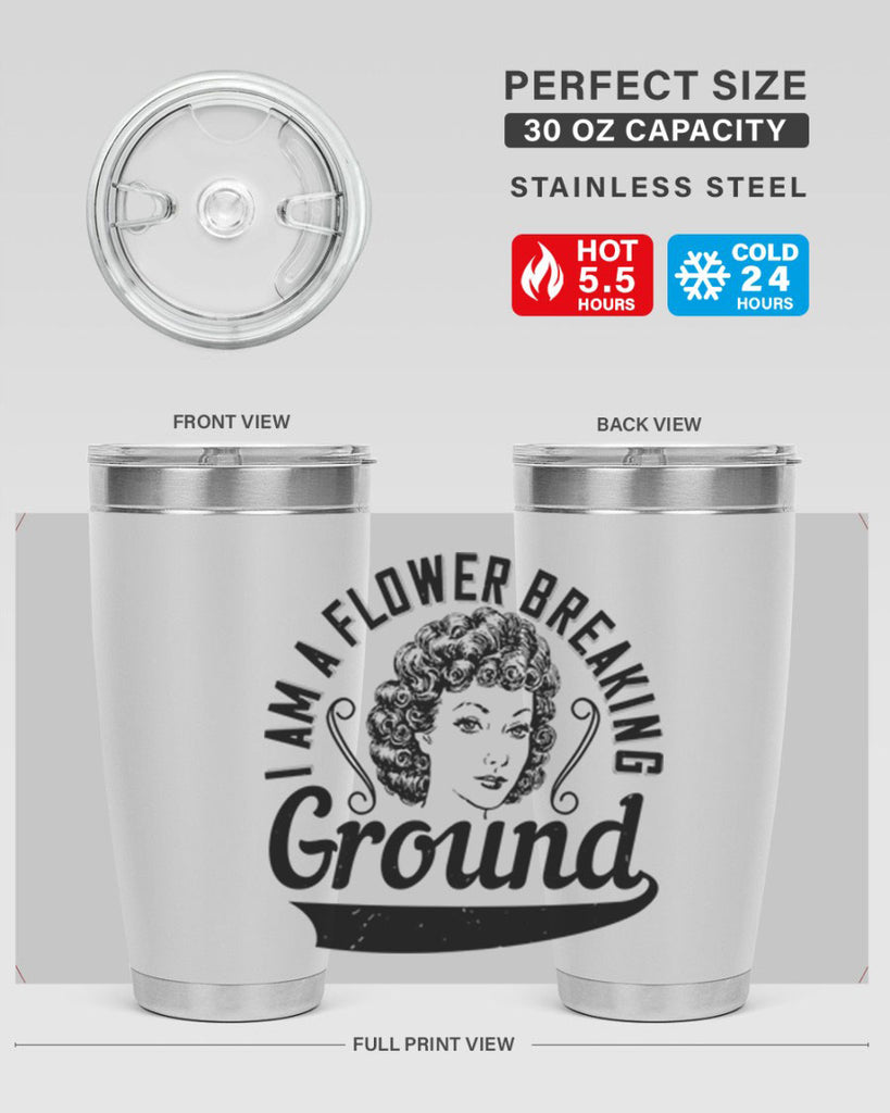 I am a flower breaking ground Style 32#- afro- Tumbler
