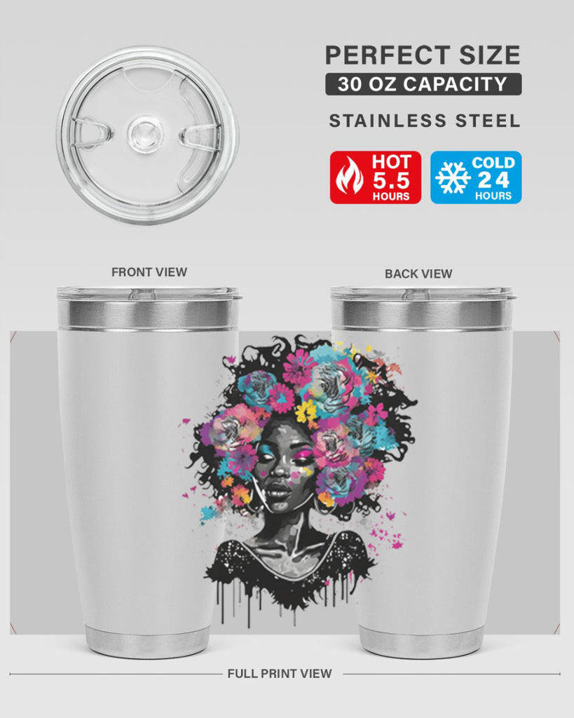 Sparkling Black Girl Design 17#- women-girls- Tumbler